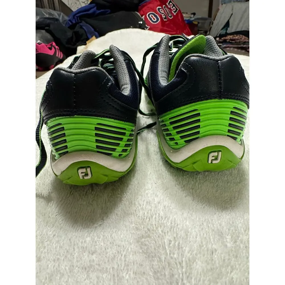 FootJoy Junior Golf Shoes Size 4 Black/Green
